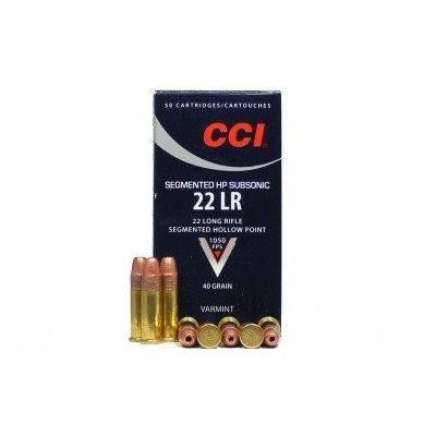 Cartucho 22 40gr HP subsonica CCI