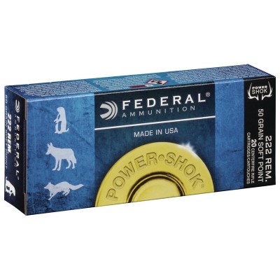 Cartucho 222 Rem 50gr SP Federal