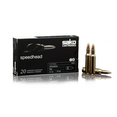 Cartucho 222 Rem Mag 50gr FMJ SAKO