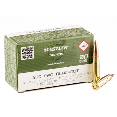 Cartucho 300 AAC 123gr FMJ (50u) Magtech