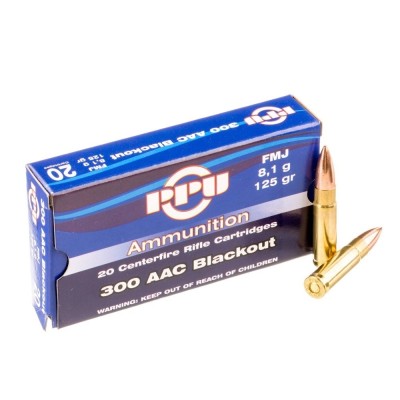 Cartucho 300 AAC Blackout 125gr FMJ Prvi