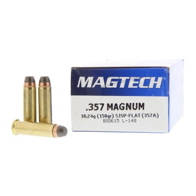 Cartucho 357 Mag 158gr SJSP Flat Magtech