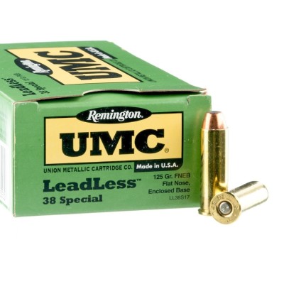 Cartucho 38 Spl 125gr SP Leadless UMC Remington