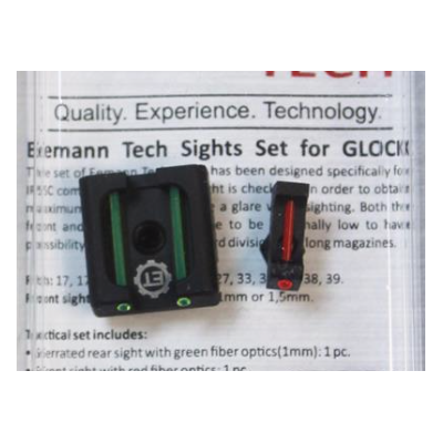 Kit fibra alza y punto Glock 1,5mm Eemann Tech