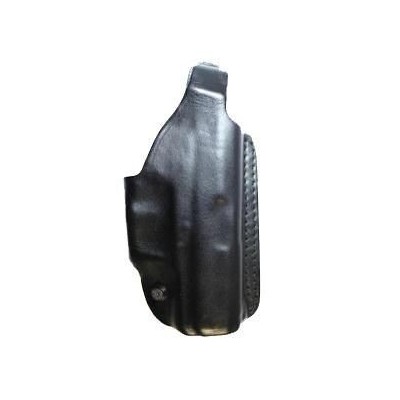 Funda cuero negro c/ corchete 3 posiciones Glock 26/27 VEGA