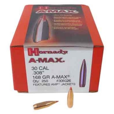 Punta 30 168gr A-Max Hornady (250u)
