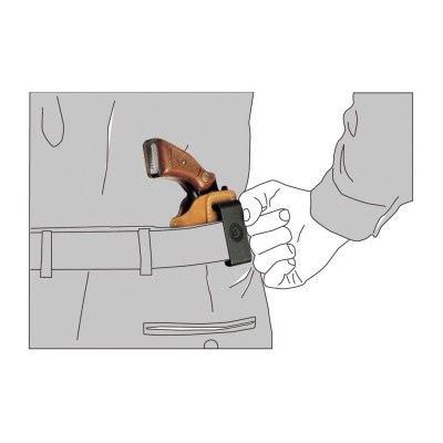 Funda interior revolver 4\" piel ambidiestra VEGA