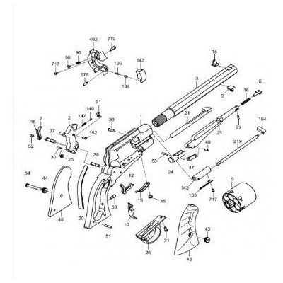 Revolver 44 AV 1858 New Army (8\") Inox UBERTI