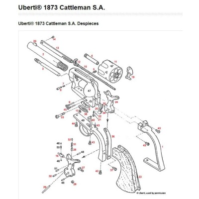 Martillo revolver cattleman 1875 Army UBERTI