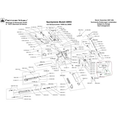 Muelle biela disparador pistola AW93 Pieza (nº 2500.157.3) FEINWERKBAU