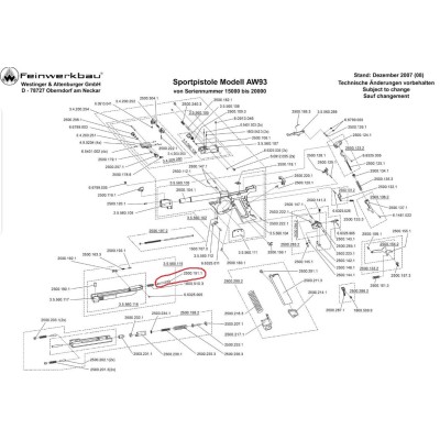 Percutor pistola AW93 FEINWERKBAU