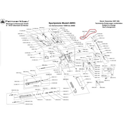 Retenida corredera pistola AW93 FEINWERKBAU