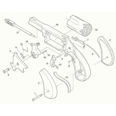 Pasador (pieza 6) revolver NAA