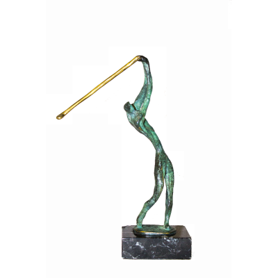 Figura bronce diseño Golfista