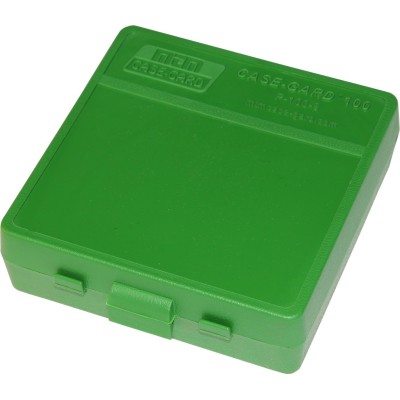 Caja portamunición verde 9mm- 380 (100 cart.) MTM