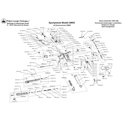 Piton muelle extractor AW93 Feinwerkbau