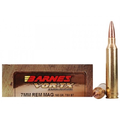 Cartucho 7mm Rem Magnum TSX BT 160 gr Barnes 