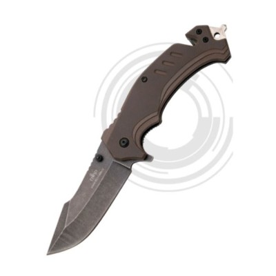 Navaja asistida G10 marron 8,5cm Third