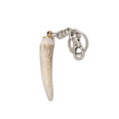 Llavero punta ciervo bola laton Pielu