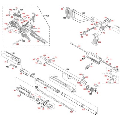 Muelle tubo deposito Nova/M3 Benelli (pieza 100)