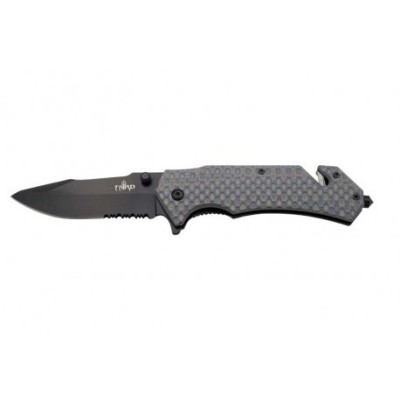 Navaja asistida G10 negra sierra 8,5cm Third