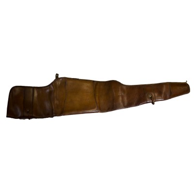 Funda rifle 90 cm piel marron. Ocasion