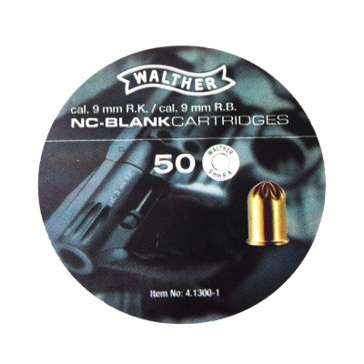 Cartucho 9 fogueo Blank Walther