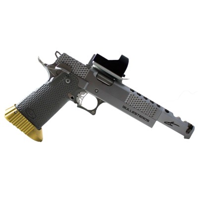 Pistola 38 SAS II Bullesteros Inox  fanel dorado c/visor Bul 