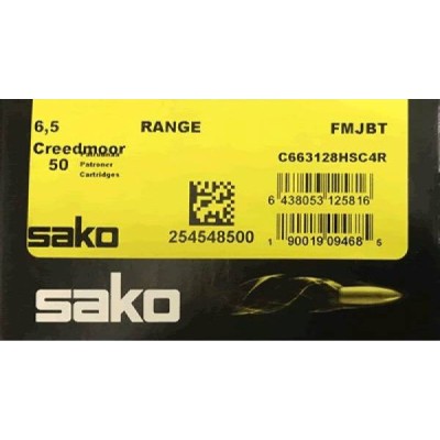 Cartucho 6,5 Creedmoor FMJBT 144gr Range Speedhead Sako