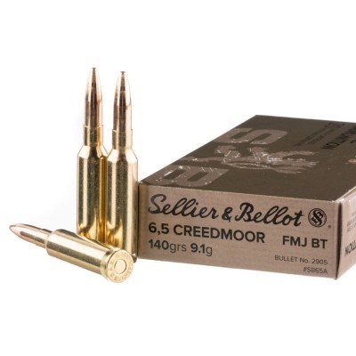 Cartucho 6,5 Creedmoor 140gr FMJ S&B
