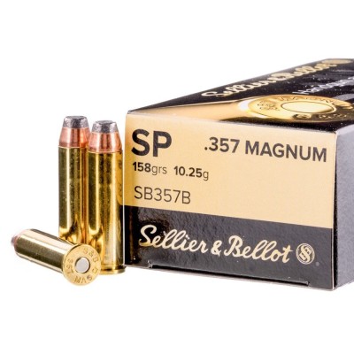 Cartucho 357 Mag 158gr SP S&B