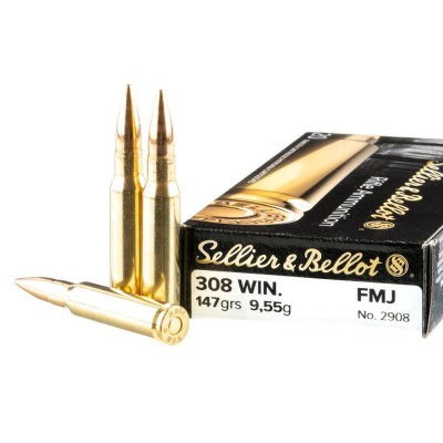 Cartucho 308 147 gr FMJ S&B