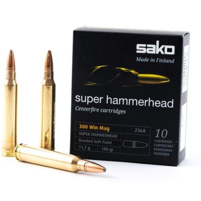 Cartucho 300 Win Mag 180gr Super Hammerhead Sako