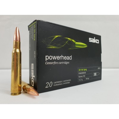 Cartucho 30-06 180gr PowerHead II (Punta Barnes) Sako