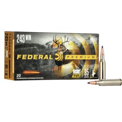 Cartucho 243 Win 95gr Nosler Ballistic Tip Federal