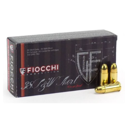Cartucho 38 corto 145 FMJ Fiocchi