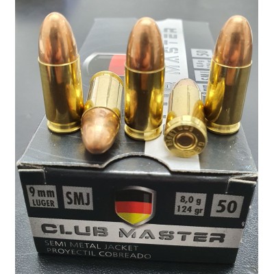 Cartucho 9 124gr FMJ Club Master RWS
