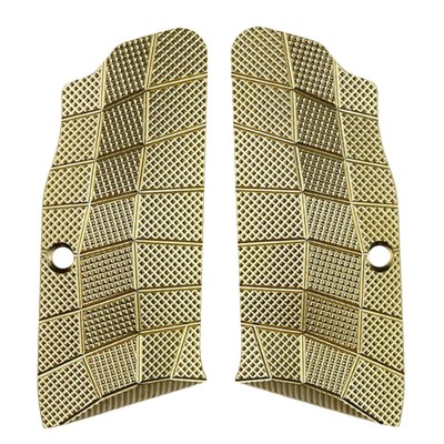 Cacha Tanfoglio Palm Swell SF Medium GridLOK Aggressive Brass LOKGRIPS