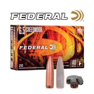 Cartucho 6,5 Creedmor 140 gr SPBT FUSION FEDERAL