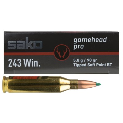 Cartucho 243 Win 90gr GAMEHEAD PRO SAKO