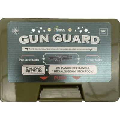 Paños de limpieza armas 25 unidades GUN GUARD