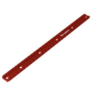Carril picatinny aluminio rojo 300mm TONI SYSTEM