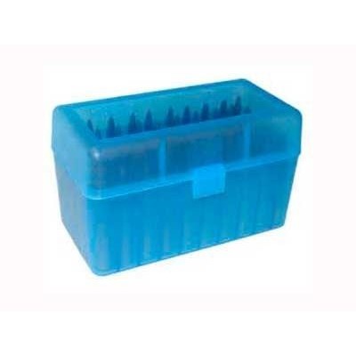 Caja portamunición azul cal. 22-250 a 8mm (50 cart.) MTM