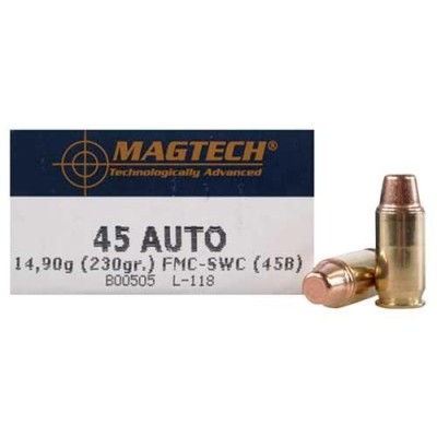 Cartucho 45 ACP 230gr FMJ-SWC Magtech