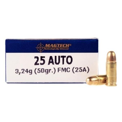 Cartucho 6,35 50gr FMJ Magtech