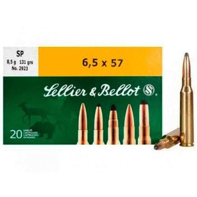 Cartucho 6,5x57 131gr SP S&B