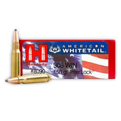 Cartucho 308 Win 150gr Interlock SP Whitetail Hornady