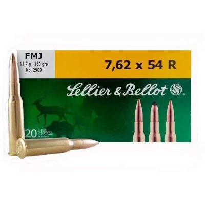 Cartucho 7,62x54R FMJ 180gr (50) S&B