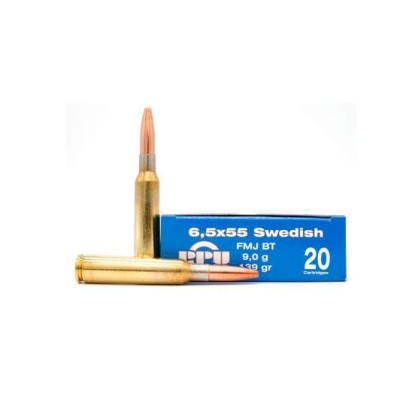 Cartucho 6,5x55 Swedish 139gr FMJ BT Prvi