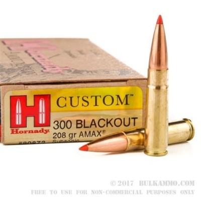 Cartucho 300 AAC Blackout 208gr A-Max Hornady